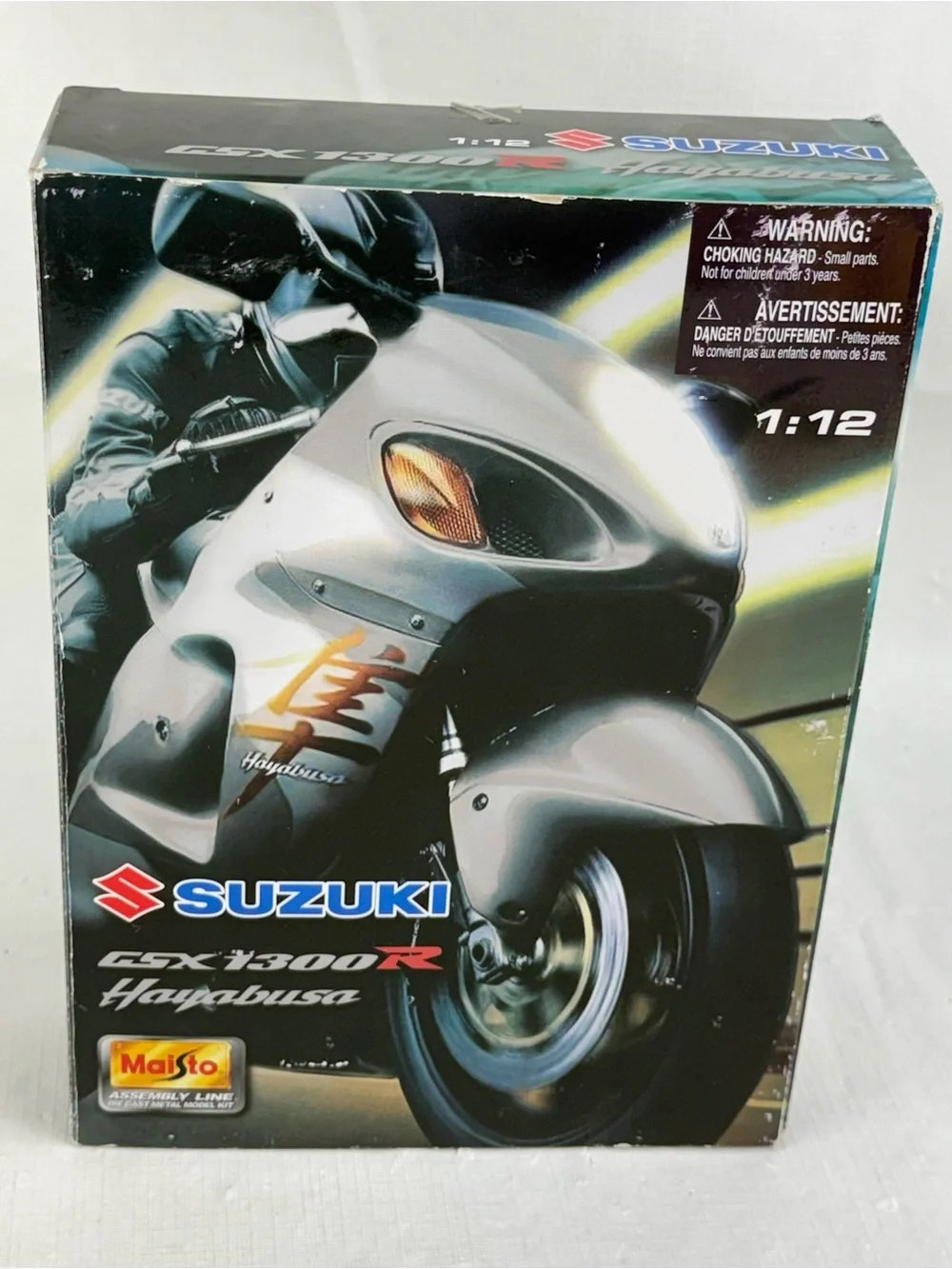 Maisto 1:12 Diecast Suzuki GSX 1300R Hayabusa Blue/Silver Model New